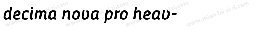 decima nova pro heav字体转换
